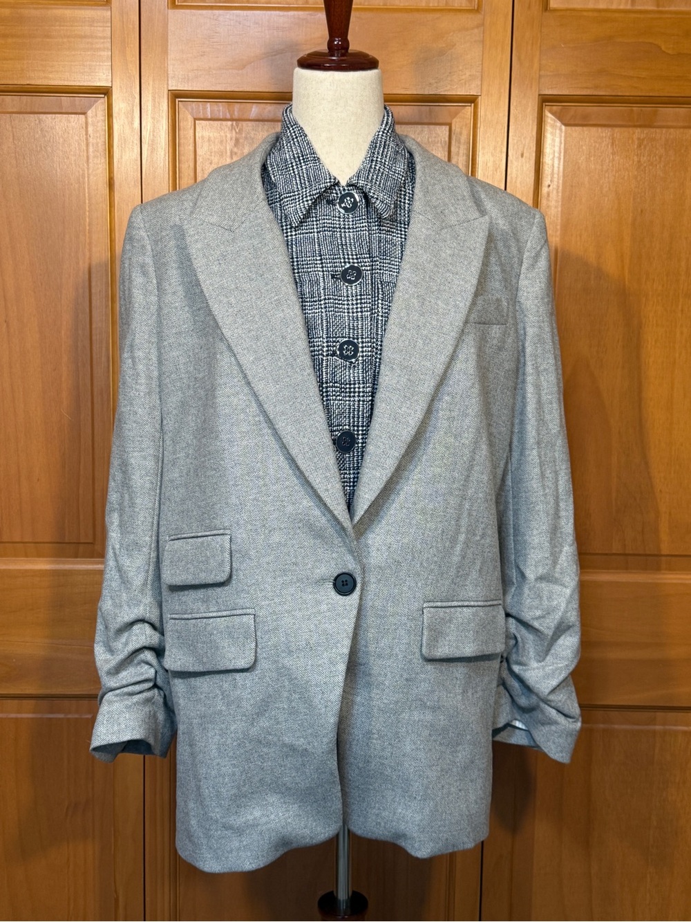 Veronica Beard Herringbone Martel Wool Blend Dickey Blazer Jacket - Picture 8 of 14